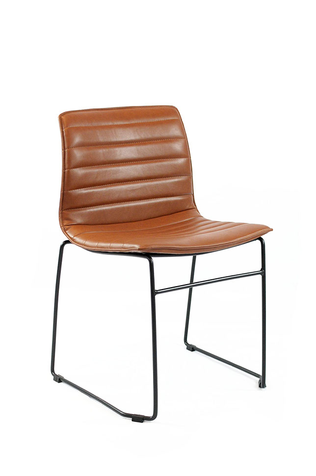 Groove Sleigh-base Side Chair